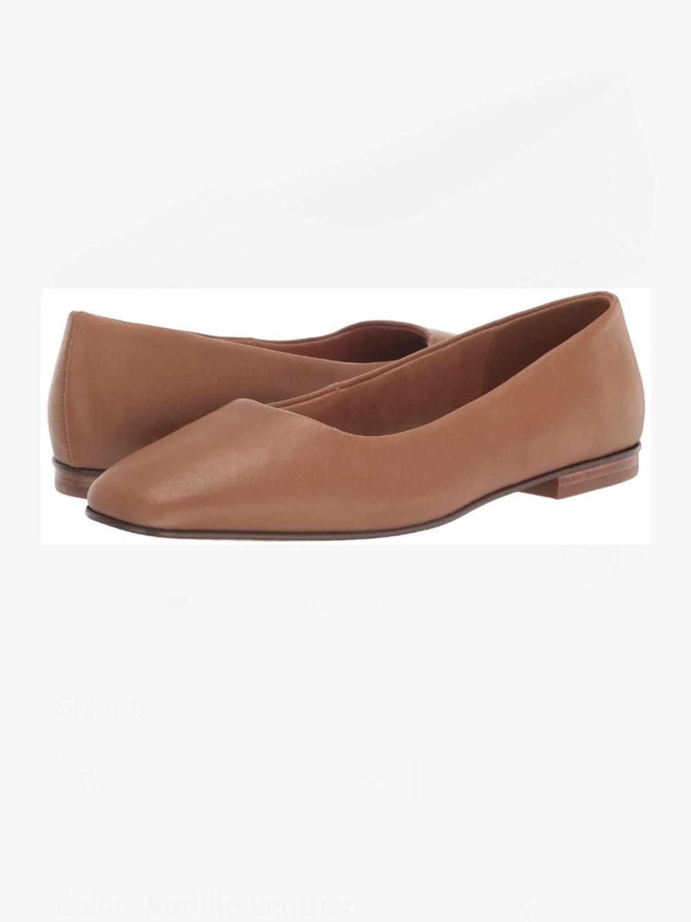 Bella Vita Saddle Tan Leather Ballet Flats